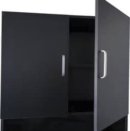 Wasmachine kast ombouw meubel - zwart — thumbnail 3