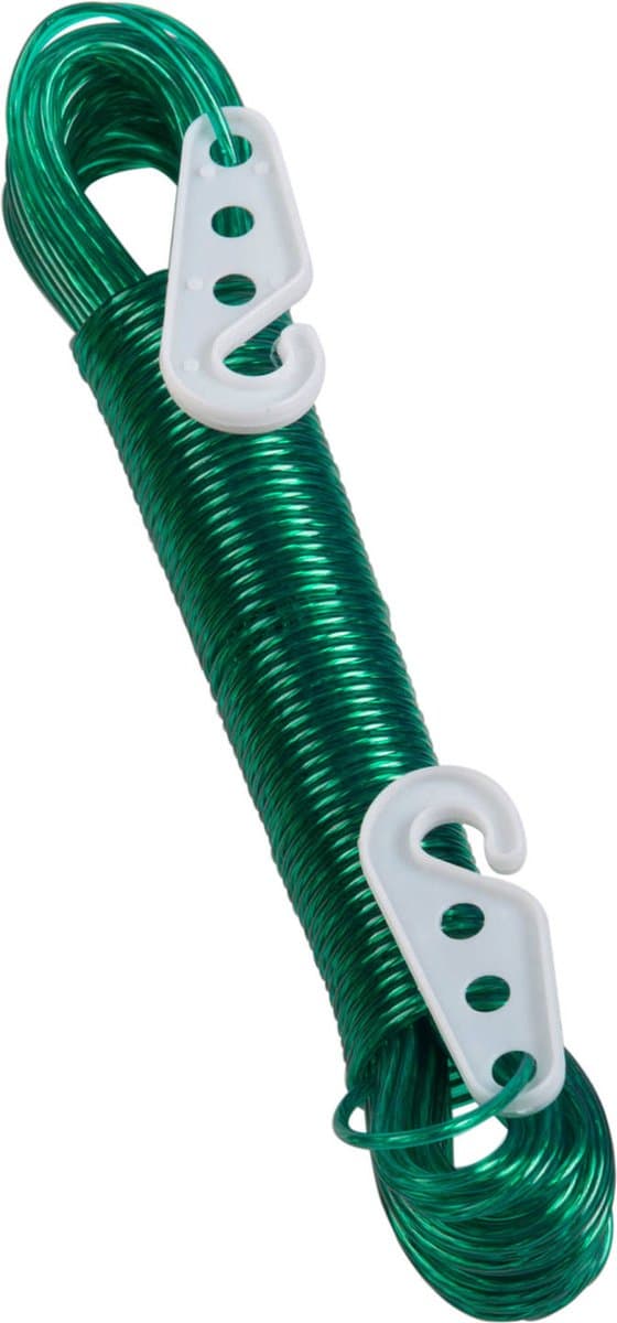 Lifetime Clean - Waslijn - Waslijndraad - Stalen Kern - 20 meter Draad - Groen — afbeelding 1