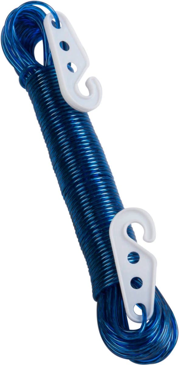 Lifetime Clean - Waslijn - Waslijndraad - Stalen Kern - 20 meter Draad - Blauw — afbeelding 1