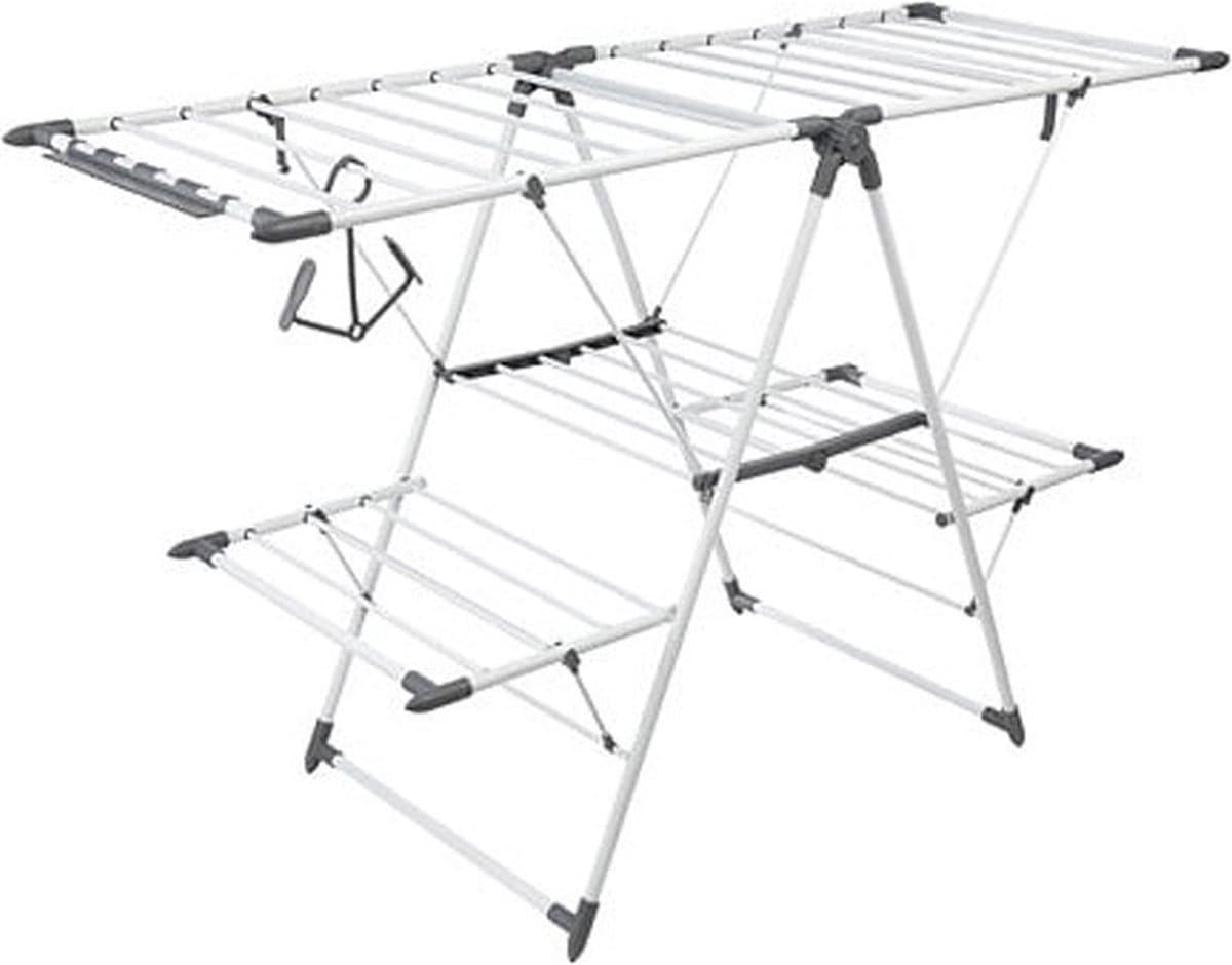 Five Wasrek/droogrek - zilver - metaal - 156 x 61 x 96 cm - staand/inklapbaar — afbeelding 1