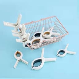 Goodivery ® Verpakking met 6 strandlakenklemmen, grote strandlakenklemmen, zware handdoekklem, gebruikt voor dikke kleding en voor het wassen van strandlakens, tapijten enz. (Blauw C) — thumbnail 5