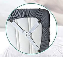 CHPN - HoesLaken spanners - Hoeslaken aanspannen - Dekbed spanner - 4 stuks - Wit - Dekbed Clips - Bed Laken Spanners - Universeel — thumbnail 1