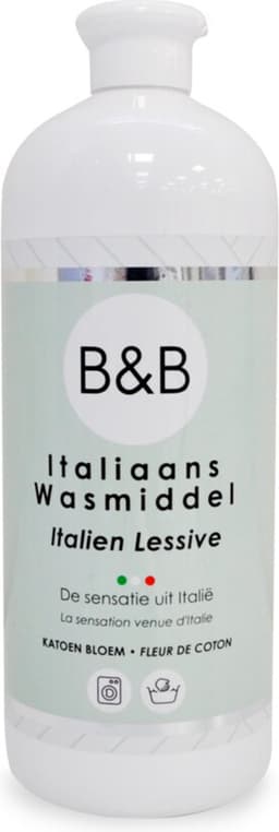 B&B Italiaanse Wasparfum Wasmiddel Katoen Bloem - 1000 ml — thumbnail 2