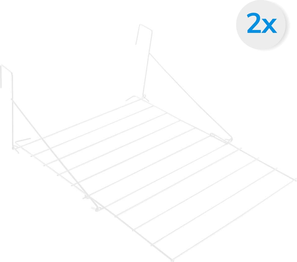 ACAZA Wasrek - Droogrek - Droogrek Hangend - Set van 2 - Wit — afbeelding 1