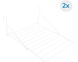 ACAZA Wasrek - Droogrek - Droogrek Hangend - Set van 2 - Wit — afbeelding 1