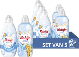 Robijn - Wasmiddel en Wasverzachter Pakket - Stralend Wit + Jasmijn & Sandelhout - 5 stuks - Voordeelverpakking — thumbnail 1