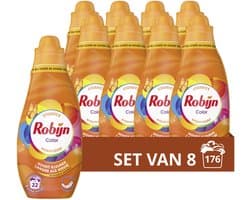 Robijn Klein & Krachtig Classics Vloeibaar Wasmiddel - Color - 8 x 22 wasbeurten - Voordeelverpakking