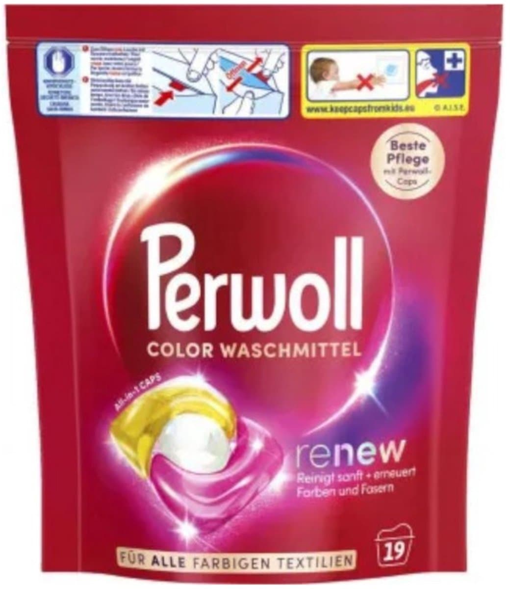 Perwoll - Wasmachinecapsules - Lichte Was - 19 Wasbeurten — afbeelding 1