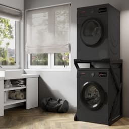 ACAZA Wasmachine Verhoger - Wasmachine Kast - Wasmachine Ombouw - Metaal - Zwart — thumbnail 4
