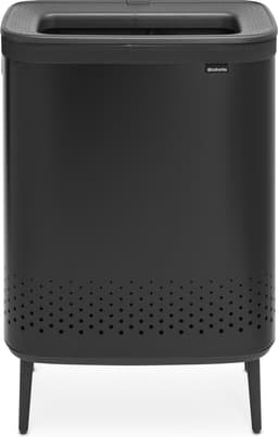 Brabantia Bo Hi Wasmand - met Deksel - 2 x 45 l - Wassorteerder - 2 Vakken - Matt Black — thumbnail 1