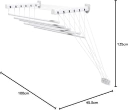Lift 100 Wasdrogers voor muur en plafond van staal, 6 m drooglengte — thumbnail 2