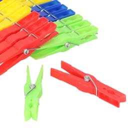 Plasticforte Wasknijpers ophang mandje/bakje - roze - met 72x plastic knijpers — thumbnail 5
