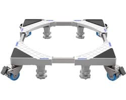 Wasmachine verhoger - Verstelbaar - Universeel - Transportroller - Wasmachine Ombouw - Wasmachinehouder - Wasmachine verhoger op Wieltjes