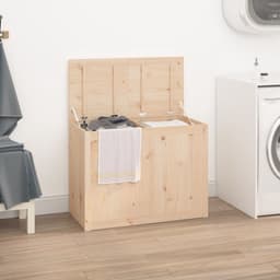 vidaXL - Wasmand - 88,5x44x66 - cm - massief - grenenhout — thumbnail 3