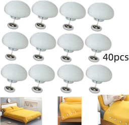 40stuks-Antislipclips voor dekbedovertrekken-Onzichtbare antislipclips voor lakens -Clips voor dekbedovertrekken-Antislipclips - Spelden voor dekbedovertrekken - Universeel type - Wit - Geschikt voor dekens, lakens, gordijnen, sokken en matrashoezen — thumbnail 1