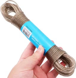 Waslijn Touw - Kleding Lijn - Buiten Drogen - Roestbestendig PVC - 20 Meter - Transparant — thumbnail 2