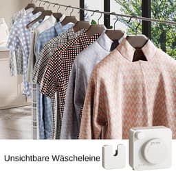 Uittrekbare Waslijn - Wasrek Binnen - Kleding Drogen - Niet Doorhangend - 4 Meter - Wit — thumbnail 5