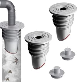 2 Stuks - Wasmachine geurdichte afdekking - Afvoerplug wasmachine - 45-50 mm - Anti-geur wasmachine stop - Afvoerplug afdekking vloer - Universele afvoerset voor Wasmachine - Slangafdichtingsafdekking - Lekvrije Aansluiting, Inclusief Stofkapjes — thumbnail 1