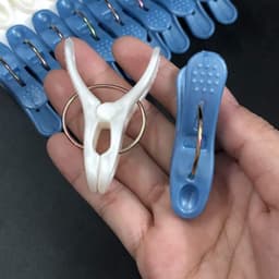 Wasknijpers Set - Kleding Clips - Kleding Drogen - Winddicht Ontwerp - 20 stuks - Blauw Wit — thumbnail 5