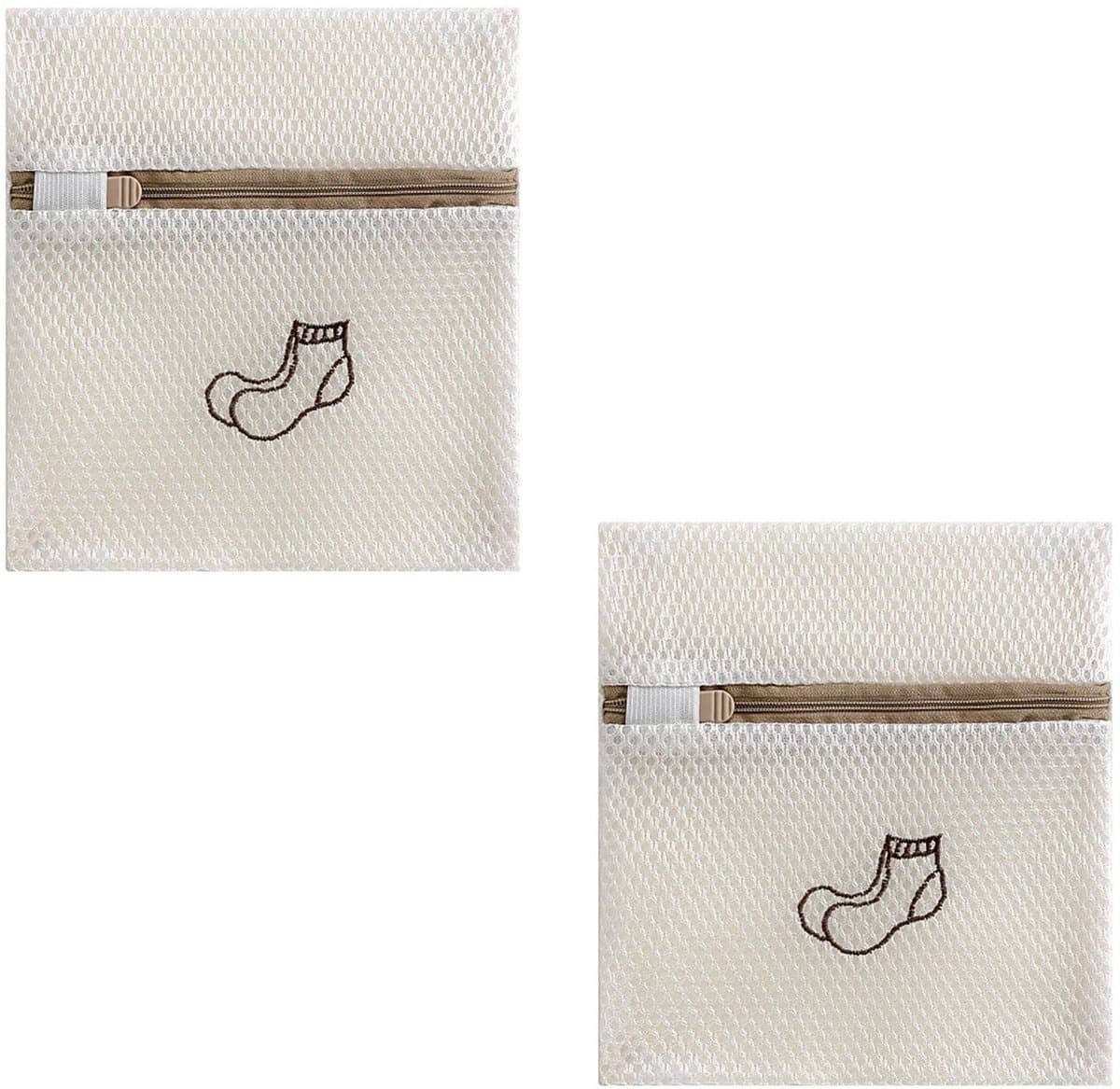 Cosensi - Dailygoods - Dailygoody - Set van 2 Waszakken voor Kleding - Zipper, 18x20 cm - Ideaal voor Delicate Kleding, Sokken en Schoenen — afbeelding 1