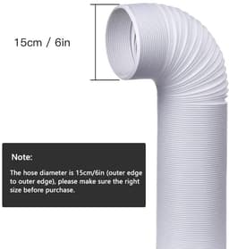 Airco Afvoerslang - Flexibele afvoerslang voor airconditioning - Universele mobiele airco slang - 13 cm diameter - 200 cm lengte - Uittrekbaar & Duurzaam - Eenvoudige Installatie - Geschikt voor Mobiele Airco’s - Installeer met de klok mee — thumbnail 4