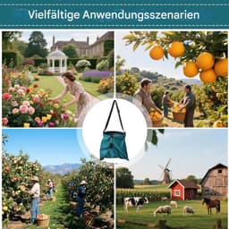 Fruitplukzak - Tuinschort - Oogsten Bessen - Grote Vakken - 40 x 38 cm - Groen — thumbnail 5