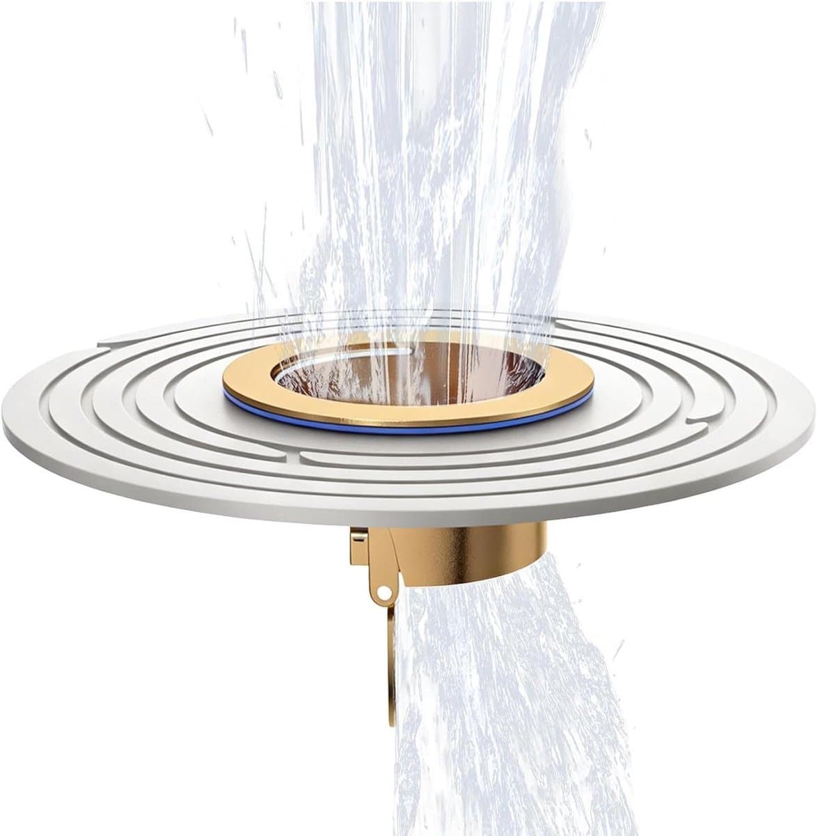 Vloerafvoer Geurblokker - Afsluitring Douche - Geurpreventie Badkamer - Dubbele Barrière Ontwerp - 10 x 10 cm - Grijs — afbeelding 1
