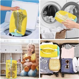 Set van 2 microvezel waszakken voor schoenen, geschikt voor wasmachine, met rits voor optimale reiniging en bescherming van je schoenen — thumbnail 5