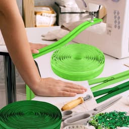MicButty The Yards Bulk rits van 9,1 m - (#5) ritsen, nylon spoel met 20 stuks schuivers voor doe-het-zelf naaitassen — thumbnail 3