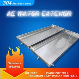 Wasmachine Afvoerbak - Lekbak Condens - Vocht Opvangen - 304 RVS Materiaal - 100x70cm - Zilver — thumbnail 2
