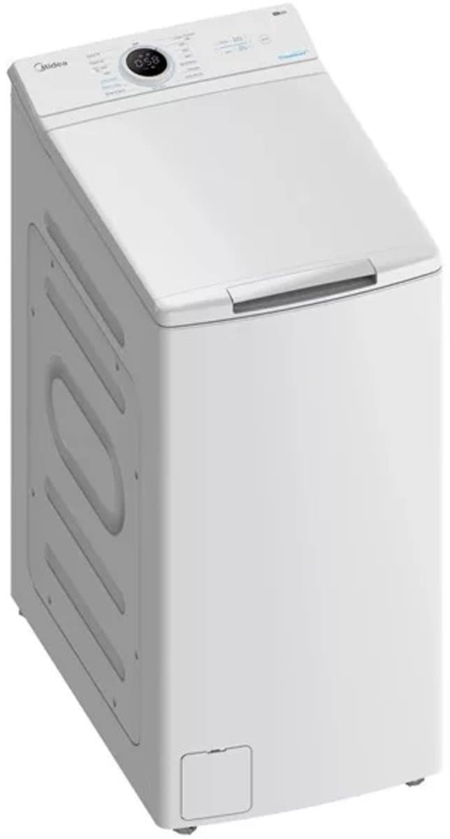Midea MF100T80B/W-HR - Wasmachine - Bovenlader - Wit - 1300 rpm - 78 dB - A label - Waterverbruik 48 l - 8 kg nominale capaciteit — afbeelding 1