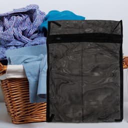 Wasmandjes Set - Kledingzakken - Kleding Wassen - Roestvrije Rits - 38x28 cm - Zwart — thumbnail 2