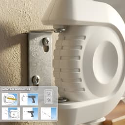 Metaltex - Lundy - Uittrekbare Waslijn - Wanddroger - 15m Drooglengte - Automatisch Oprolsysteem - Inclusief Montagemateriaal - Wit — thumbnail 5