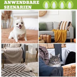 KZQ Huisdierhaarverwijderaar - Haarverzamelaar - Wasbal - Herbruikbaar - 12 stuks - Voor het verwijderen van huisdierhaar - Matcha groen — thumbnail 3