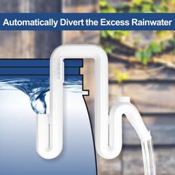 2 stuks Overloopslang voor regenwateremmer - afvoer zonder boren - afvoerbuisaansluiting - afvoerslang voor emmer - 16*4,9*16 cm - voor regenwateropslag in de tuin - wit — thumbnail 2