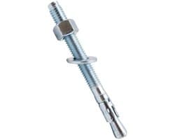 Wigankers - Betonankers Bevestigingsankers - Beton Bevestigen - Verzinkt Koolstofstaal - 3/8" x 5" - Zilverkleurig