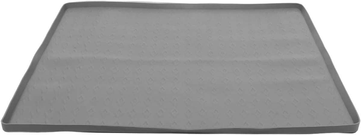Wasmachine Beschermmat - Droger Mat Lekbak - Apparaat Beschermen - Antislip Opstaande Rand - 60x60 cm - Grijs — afbeelding 1