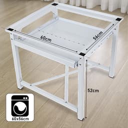 Wasmachine Onderstel - Droger Verhoging Sokkel - Huishoudelijke Organisatie - Met Uittrekbare Plank - 60 x 56 x 52 cm — thumbnail 3
