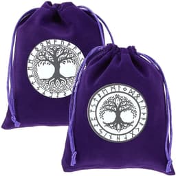 Dailygoods - Set van 2 Fluwelen Tarotzakjes met Trekkoord voor Kristallen — thumbnail 1