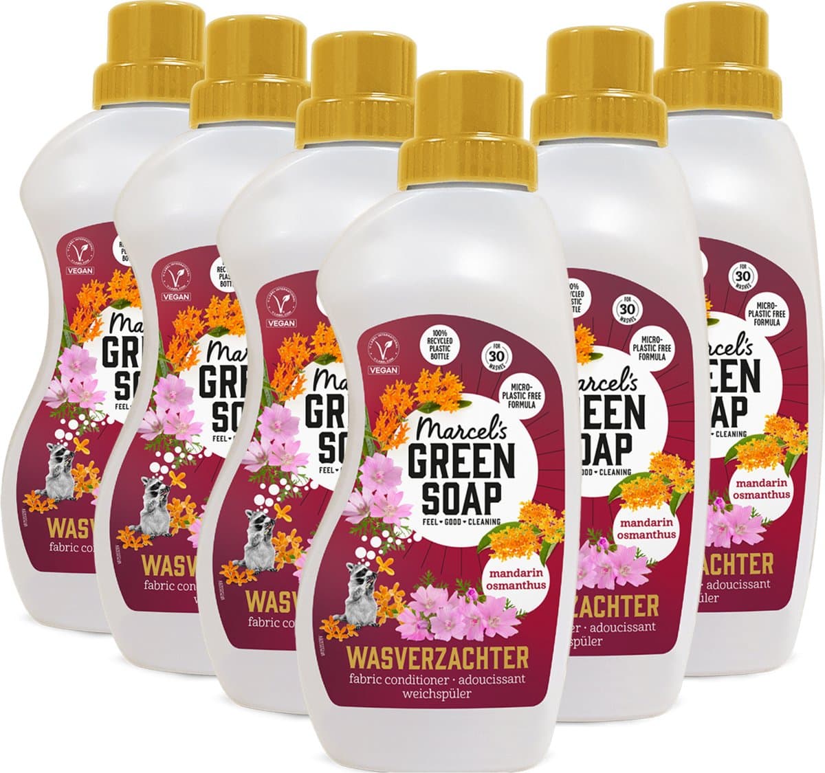 Marcel's Green Soap Wasverzachter - Mandarijn & Osmanthus - 6 x 750ml - 180 wasbeurten — afbeelding 1