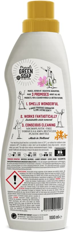 Marcel's Green Soap Universeel Wasmiddel - Mandarijn & Osmanthus - 6 x 1 liter - 138 wasbeurten — thumbnail 4