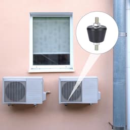 Dempers Airco - Trillingsdempers Rubber - Stabiliseren Apparaten - Schokabsorberend - 4 Stuks - Zwart — thumbnail 3
