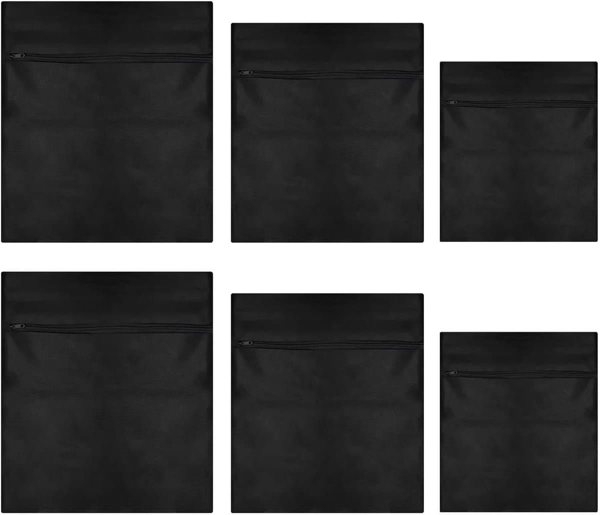 Set van 6 wasnetten voor delicate kleding, duurzaam en anti-verstrikking, wasmachine accessoires voor veilig wassen — afbeelding 1