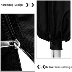 Droogmolenhoes Beschermhoes - Buitenhoes - Bescherming Buiten - Waterdicht Oxford Materiaal - 168 cm Hoog - Zwart — thumbnail 5