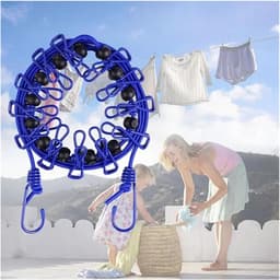 Waslijn - Drooglijn - Buiten Droge Kleding - Elastisch En Winddicht - 1.78 Meter - Zwart — thumbnail 3