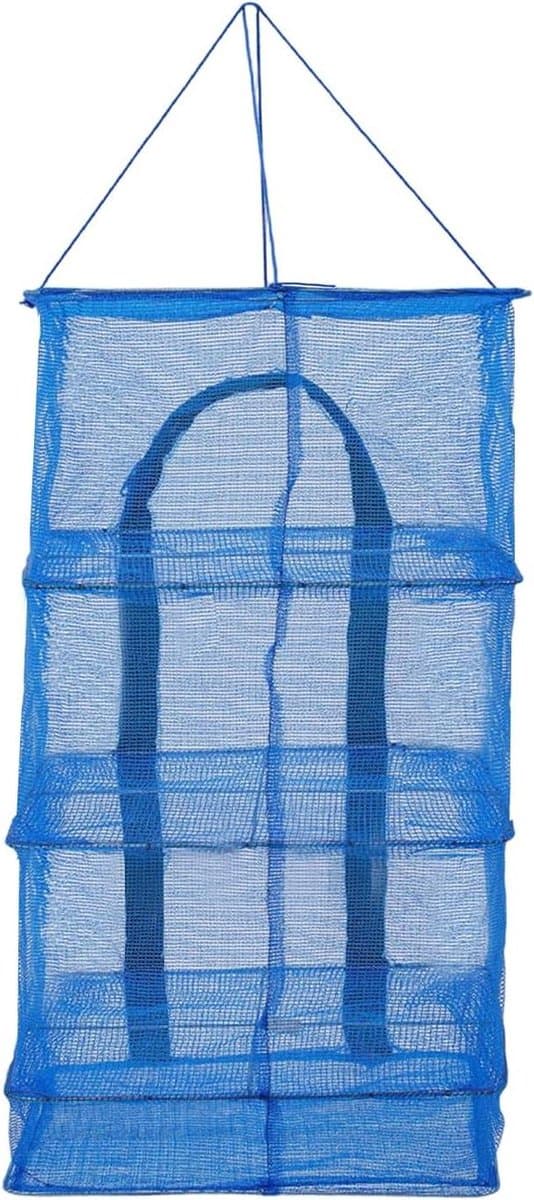 Droognet Opvouwbaar - Kruidendroger Hangend - Drogen en Bewaren - Fijnmazig Ontwerp - 35x35x65 cm - Blauw — afbeelding 1