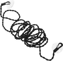Camping Waslijn - Droogtouw Buiten - Kleding Drogen - Elastisch Touw - 300 cm - Zwart — thumbnail 1