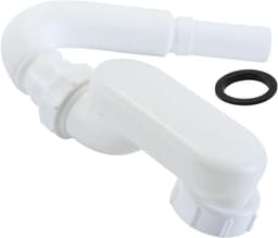 Flexibele Afvoer Sifon - Douche Afvoer Bad Afvoer - Badkamer Installatie - Ruimtebesparend Ontwerp - 48-96 cm - Wit — thumbnail 1