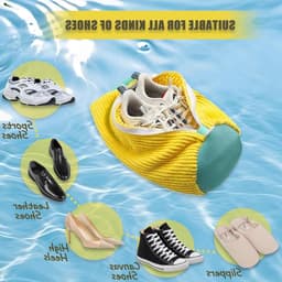 Set van 2 efficiënte waszakken voor sneakers en sportschoenen, microvezel, 360° reiniging, waterdicht en met rits voor veilig opbergen — thumbnail 5