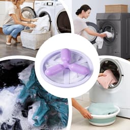 Wasmachine Pluisvanger - Haarfilterbal Was - Kleding Reinigen - Vangt Dierenhaar Op - 17.2 x 9.4 cm - Paars — thumbnail 2